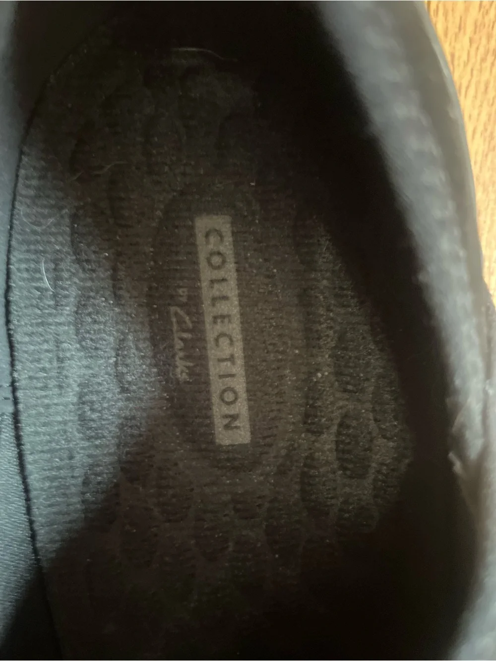 Clarks Women’s Privo Tequini Black Slip-On Perforated Comfort. Suede uppers